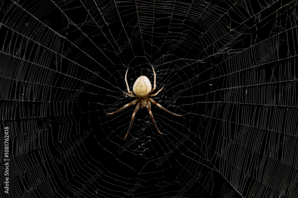 Fototapeta premium Acacesia hamata, orb weaver spider, Araneidae. Liberia, Costa Rica Wildlife.