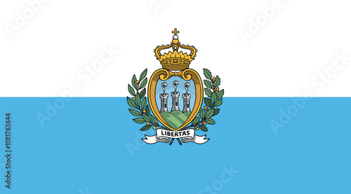 San Marino Flag Illustration