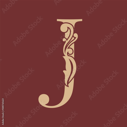 Letter J luxurious initials logo photo