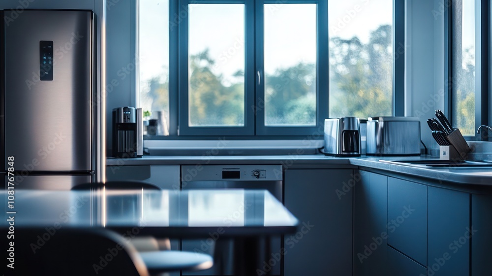 Home with smart appliances, integrating technology for ease and convenience Home with smart appliances, integrating technology for ease and convenience