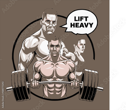 Trendy Fitness T-Shirt Design Vectors