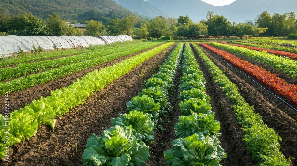Obraz premium Modern farming innovations meeting traditional rural practices, a harmonious blend