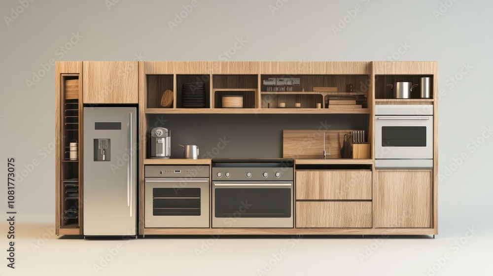 Fototapeta premium Modular appliances for easy repair and maintenance, sustainable by design