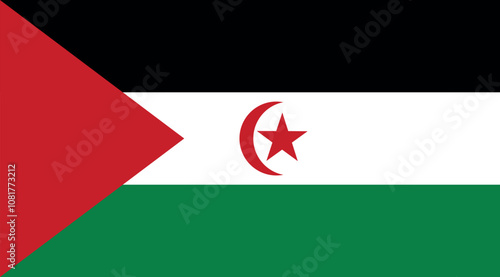Western Sahara Flag Illustration