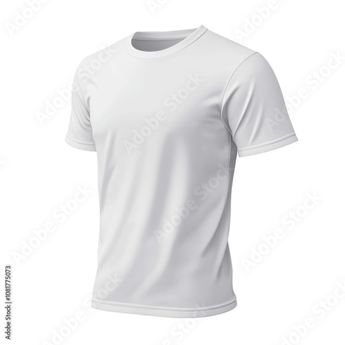 mockup white plain t-shirt shown from the side. with a transparent background
