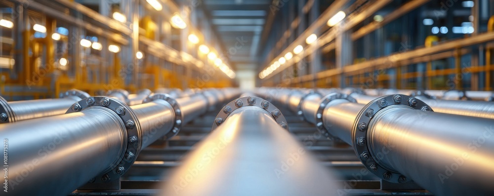Industrial pipes installation factory infrastructure indoor close-up engineering concept Industrial pipes installation factory infrastructure indoor close-up engineering concept