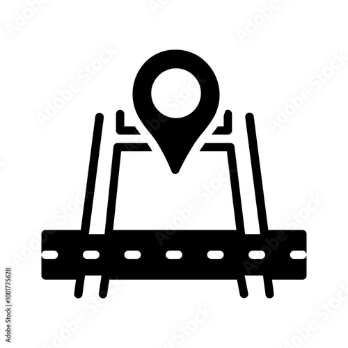 Vector solid black icon  for Zoning