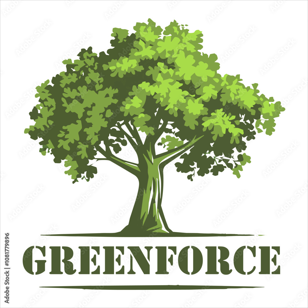 Obraz premium Customizable Tree Logo Vector Illustrations for Nature Brands