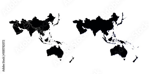 Detailed map of the Asia-Pacific region, highlighting countries