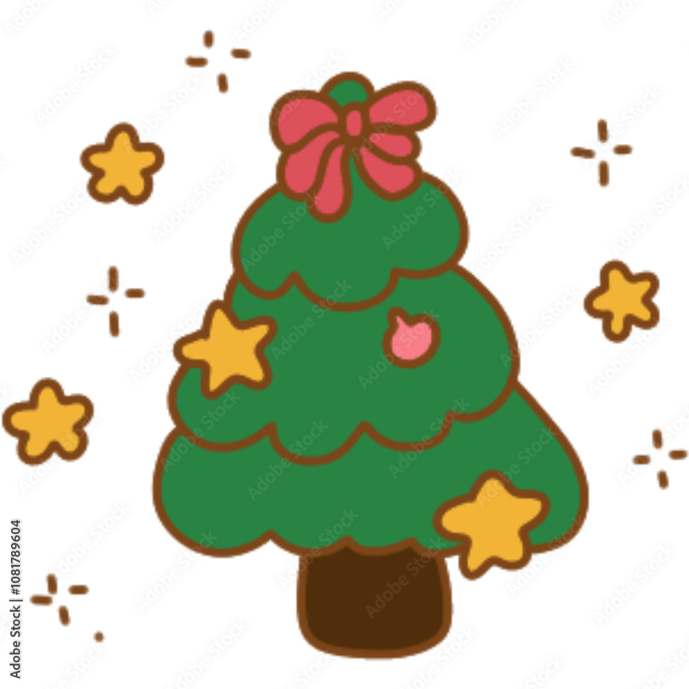 Naklejka premium Christmas cartoon drawings