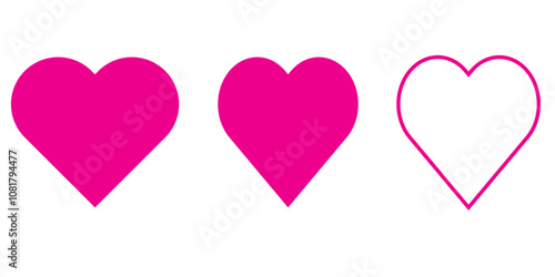 icon heart on a white background. love vector illustration.