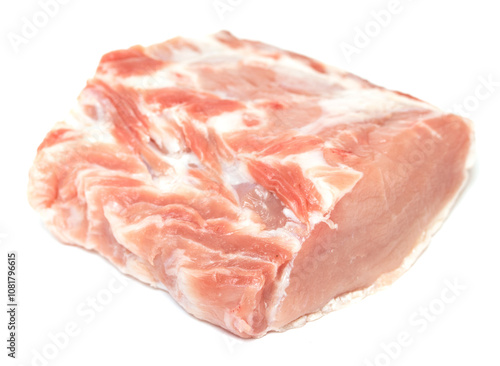 tenderloin piece of meat on a white background