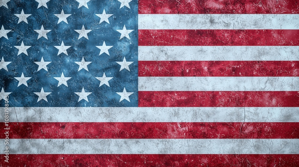 Modern Patriotic Steel: Bold Blue & Gray with Stars & Stripes Modern Patriotic Steel: Bold Blue & Gray with Stars & Stripes