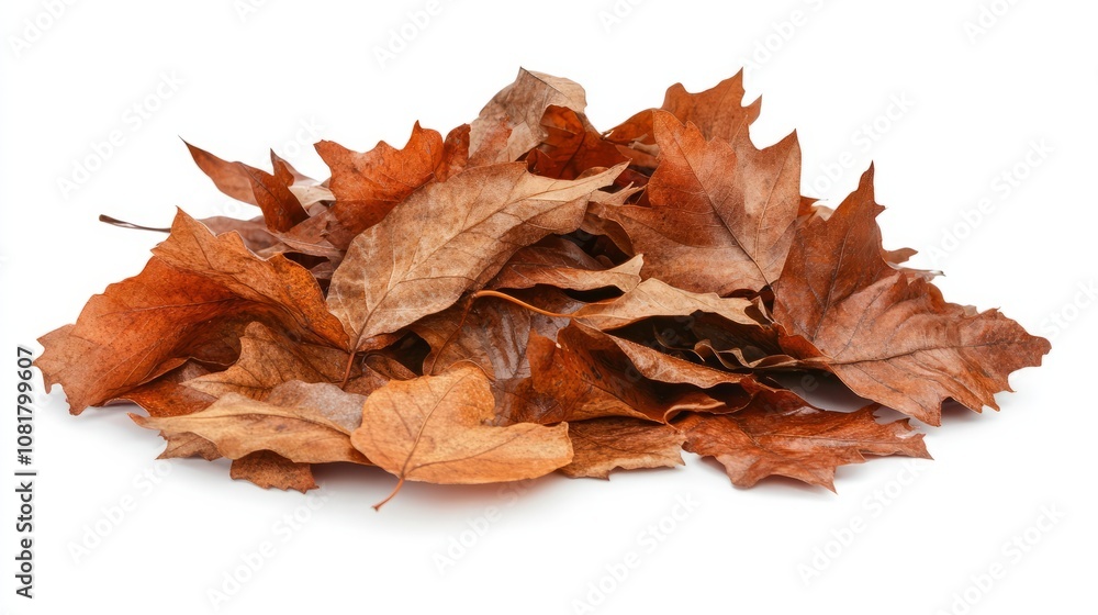 A pile of dry, curled autumn leaves, mostly brown with a few hints of red, spread unevenly, isolated on white background --ar 16:9 --v 6.1 Job ID: 1e659e70-418d-484f-931a-b8951efa33fc A pile of dry, curled autumn leaves, mostly brown with a few hints of red, spread unevenly, isolated on white background --ar 16:9 --v 6.1 Job ID: 1e659e70-418d-484f-931a-b8951efa33fc