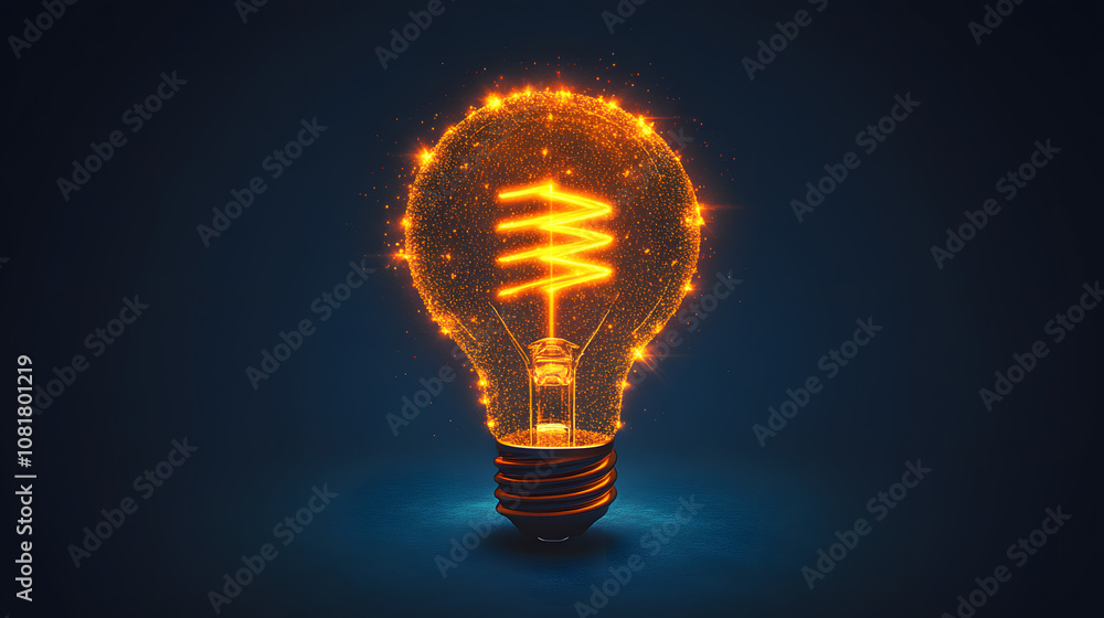 A light bulb with a wireless connection symbol on a dark blue background, symbolizing the concept of smart lighting, innovation in modern technology, and the integration of wireless connectivity in ho A light bulb with a wireless connection symbol on a dark blue background, symbolizing the concept of smart lighting, innovation in modern technology, and the integration of wireless connectivity in ho