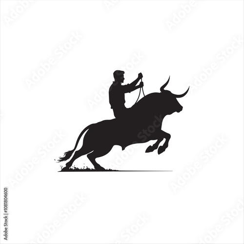 bull, matador, Corrida, people and bull silhouette, plaza de toros silhouette, vector plaza de toros,
bull and rider silhouette