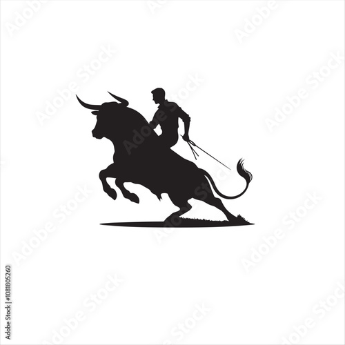 bull, matador, Corrida, people and bull silhouette, plaza de toros silhouette, vector plaza de toros,
bull and rider silhouette