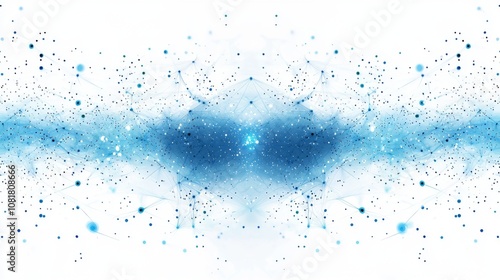 Symmetrical energy field illustration with lines and dots prominence