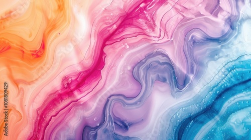 Colorful fluid art resembling ocean currents