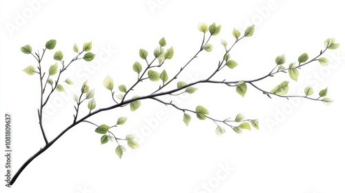 branch isolated on white background