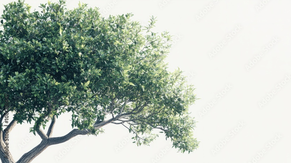 Obraz premium close-up green tree isolated on white