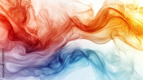 Ethereal energy field digital illustration with soft flowing lines