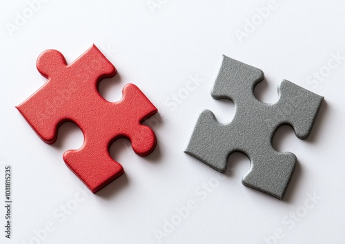 Red and Grey Puzzle Pieces.