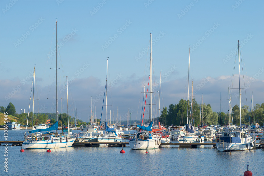Early August morning in Lappeenranta Harbor. Finland Early August morning in Lappeenranta Harbor. Finland