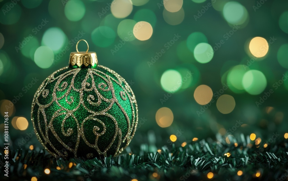 green christmas Ornaments background professional stock photo green christmas Ornaments background professional stock photo