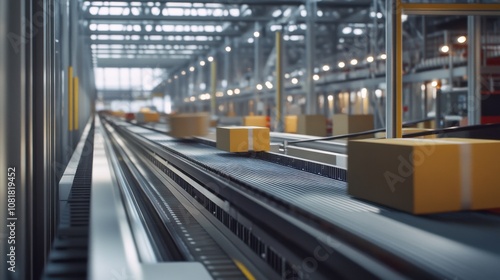 Advanced Logistics Center with Automated Sorting Systems  Efficiency and Scale in Modern Package Delivery and Warehouse Management