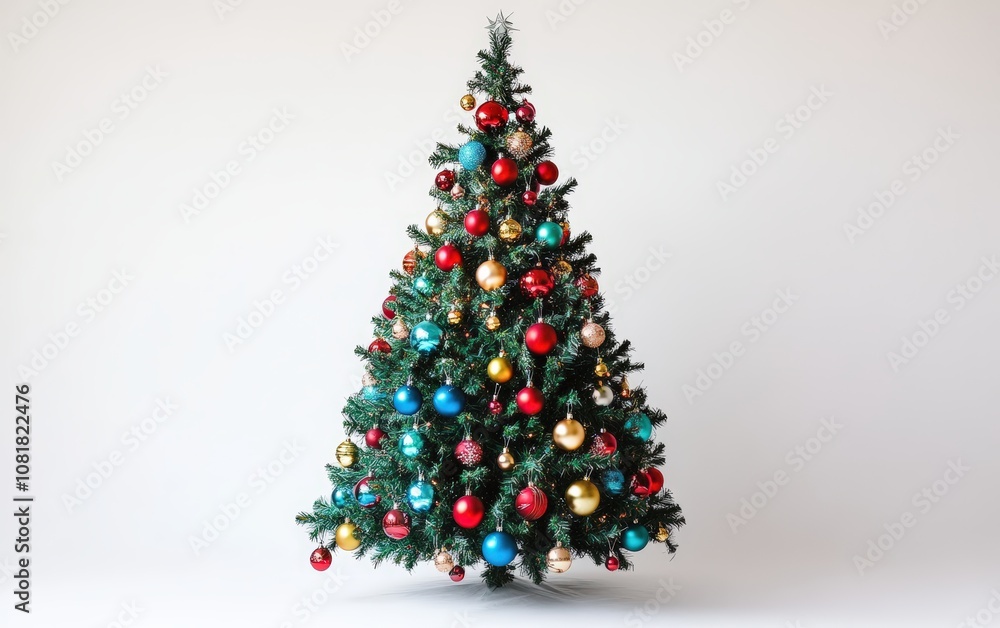 crazy christmas tree on white background crazy christmas tree on white background