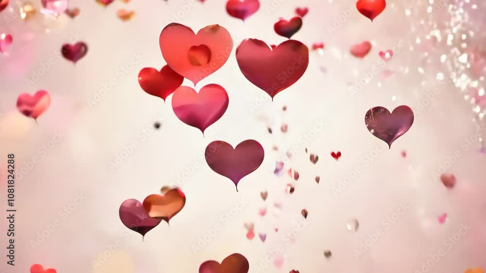 Dreamy heart shaped balloons floating Dreamy heart shaped balloons floating