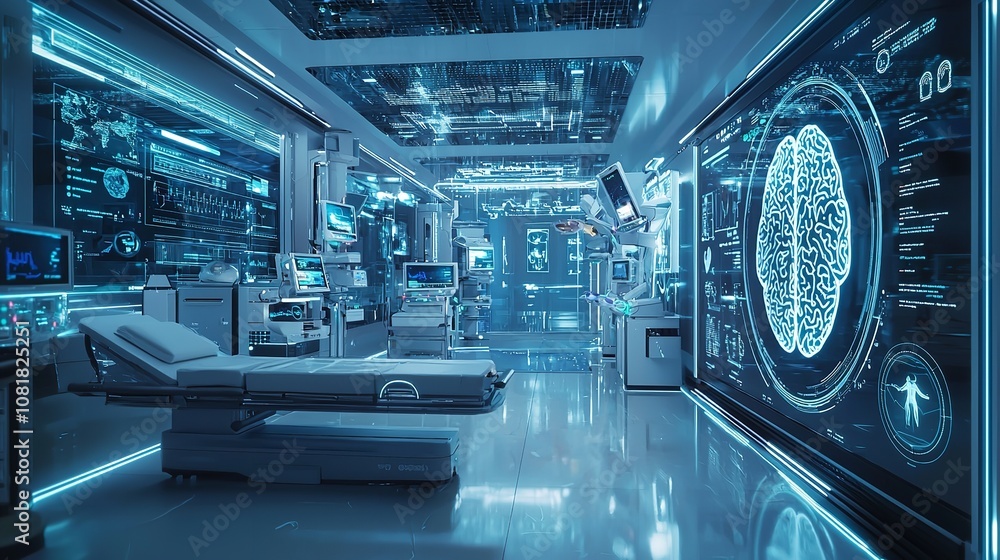 Obraz premium Futuristic Medical Operating Room