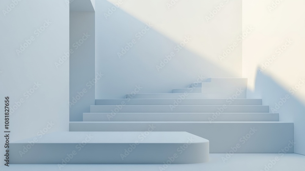 White Abstract Steps. White Abstract Steps.
