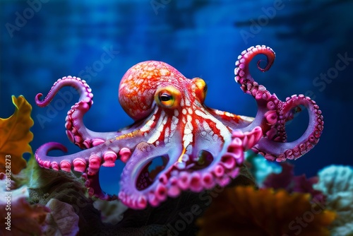 octopi changing colors to blend inower