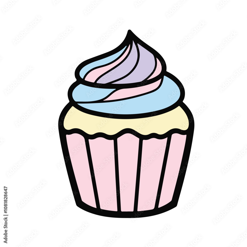 Cupcake icon, vector illustration with a white background Cupcake icon, vector illustration with a white background