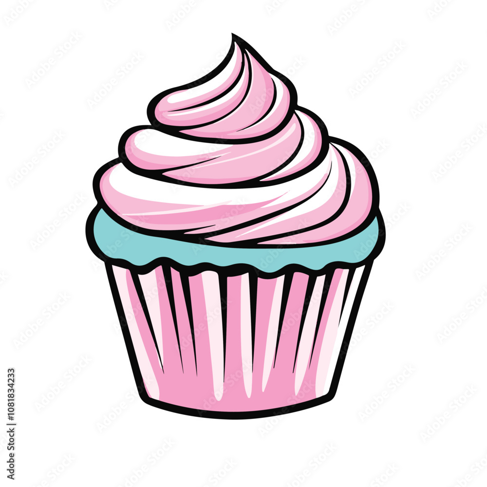 Cupcake icon, vector illustration with a white background Cupcake icon, vector illustration with a white background