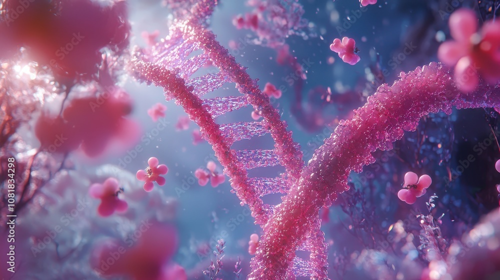 Exploring the beauty of genetic diversity fantasy garden digital art ethereal environment closeup view genetic concepts for health Exploring the beauty of genetic diversity fantasy garden digital art ethereal environment closeup view genetic concepts for health