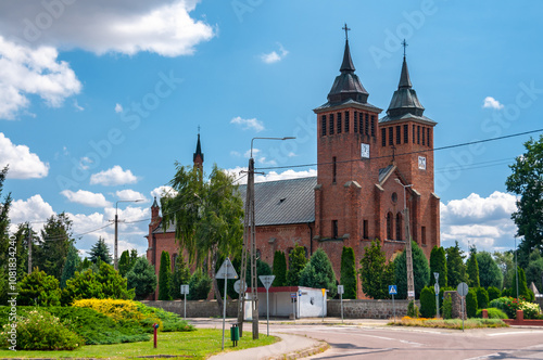 Church of the Holy Apostles Peter and Paul in Grudusk. Masovian Voivodeship, Poland photo