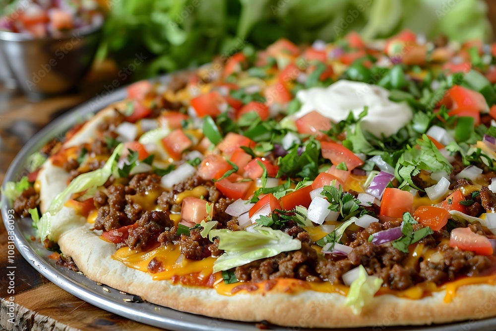 pizza on a table pizza on a table