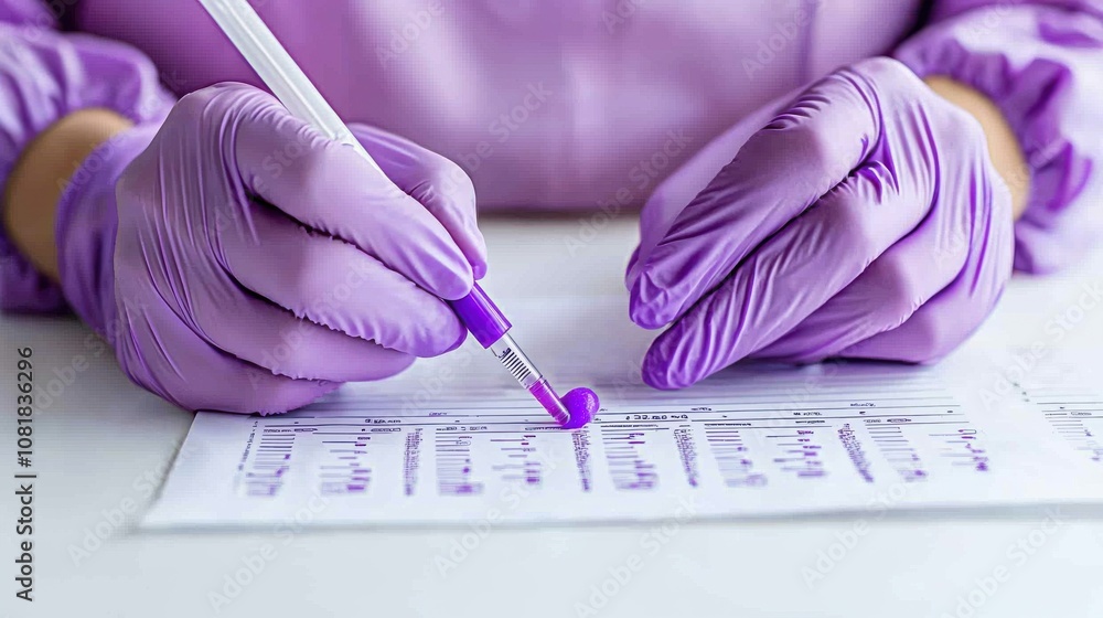 Conducting genetic analysis laboratory setting dna testing closeup view precision techniques