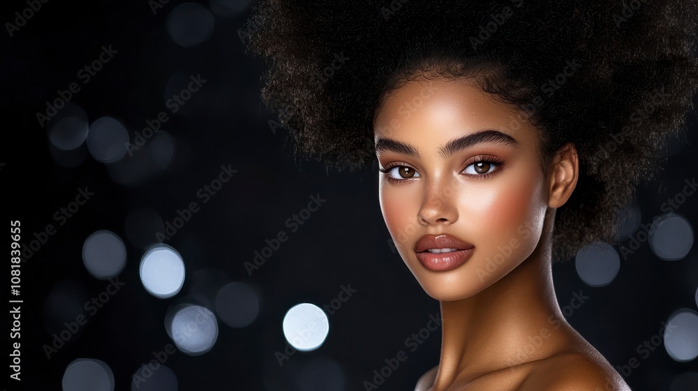 Elegant Portrait of a Young Woman in Soft Lighting Elegant Portrait of a Young Woman in Soft Lighting