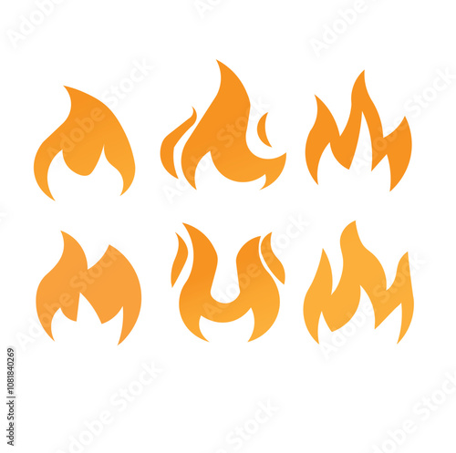 Cartoon fire borders. Flame frame, blazing dividers, hot flaming banners. Fire flames on white background.