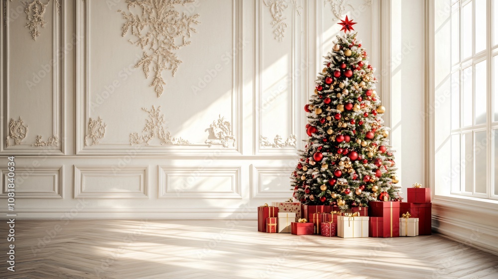 Christmas Tree in Elegant Interior Christmas Tree in Elegant Interior