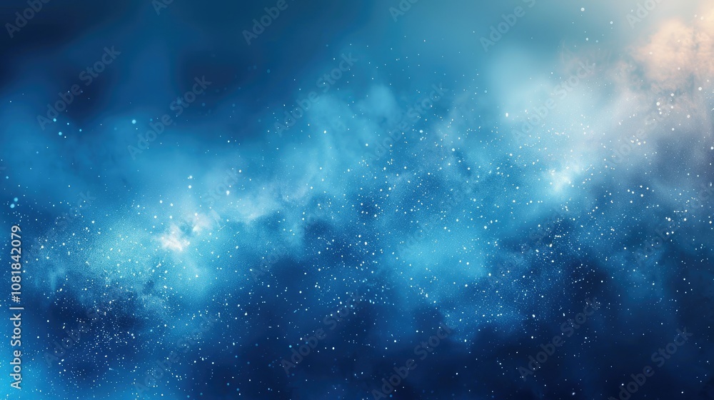 Abstract blue and white nebula with stars and cosmic dust. Abstract blue and white nebula with stars and cosmic dust.