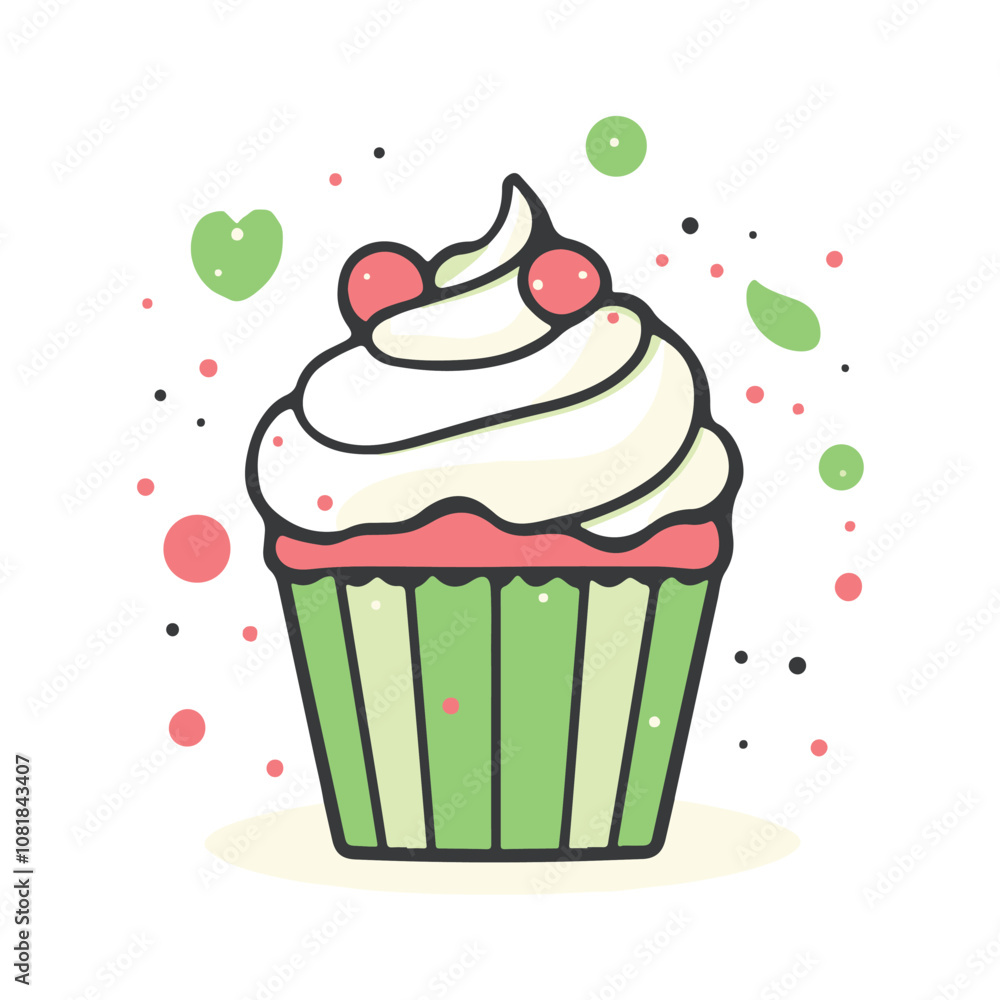 Cupcake icon, vector illustration with a white background Cupcake icon, vector illustration with a white background