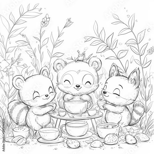 A charming tea party with s...