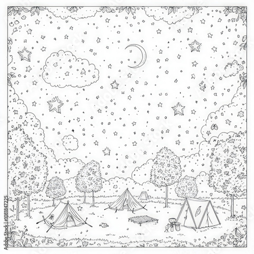 A picturesque campsite unde...