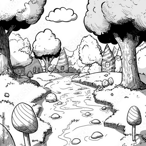 A whimsical scene in a cand...
