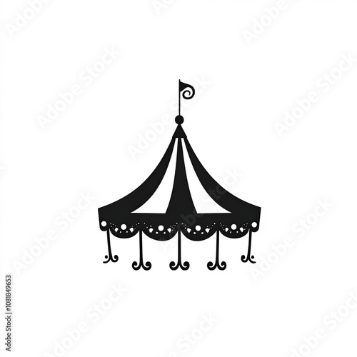Circus Tent Silhouette, Ill...